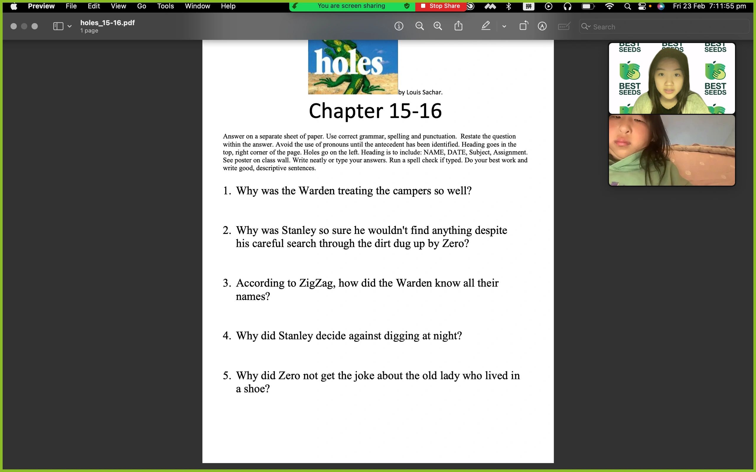 Reading Tutoring with Amy (Shiqi Wang)