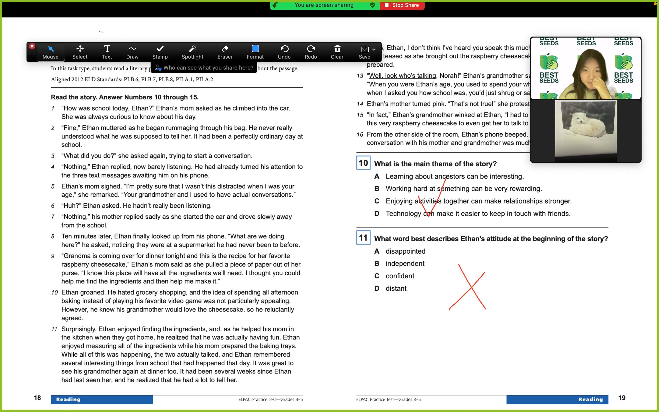 Reading Tutoring with Amy(Shiqi Wang) 2/2/24