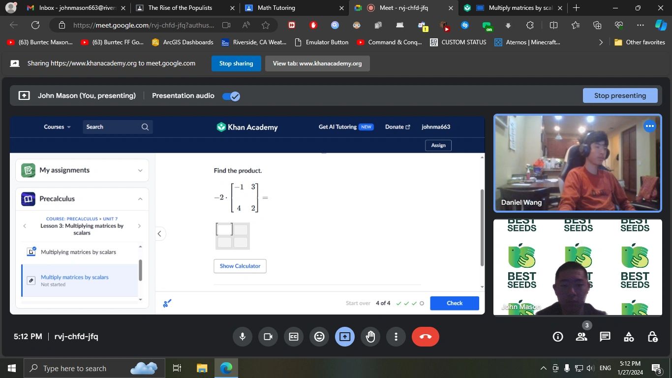 Math Tutoring with John Mason (2/2/2024)