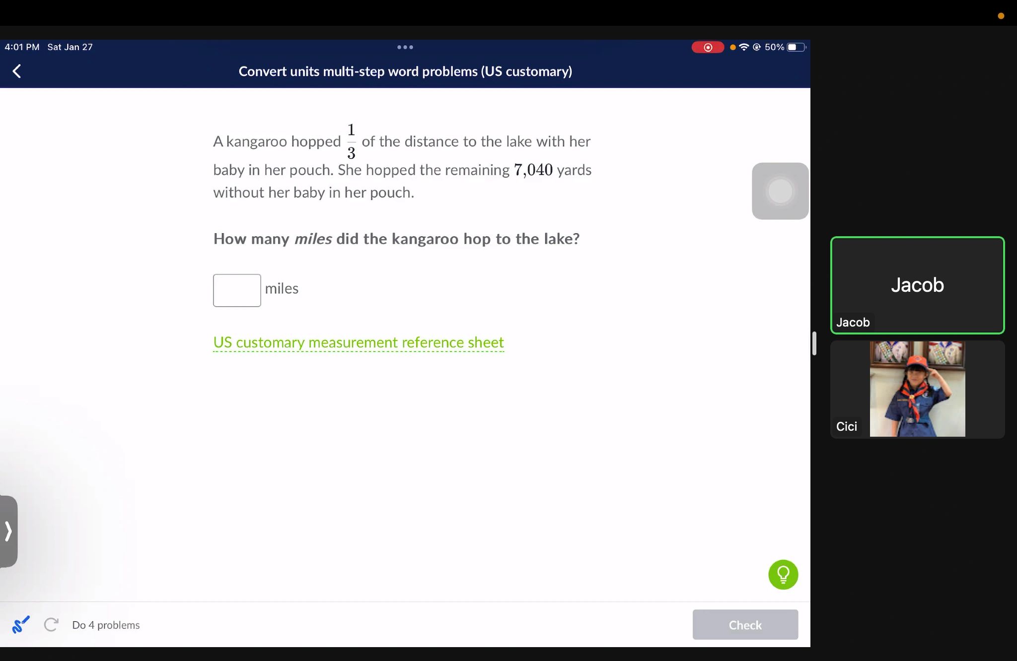 Math Tutoring with Jacob Pan (3 Hours)