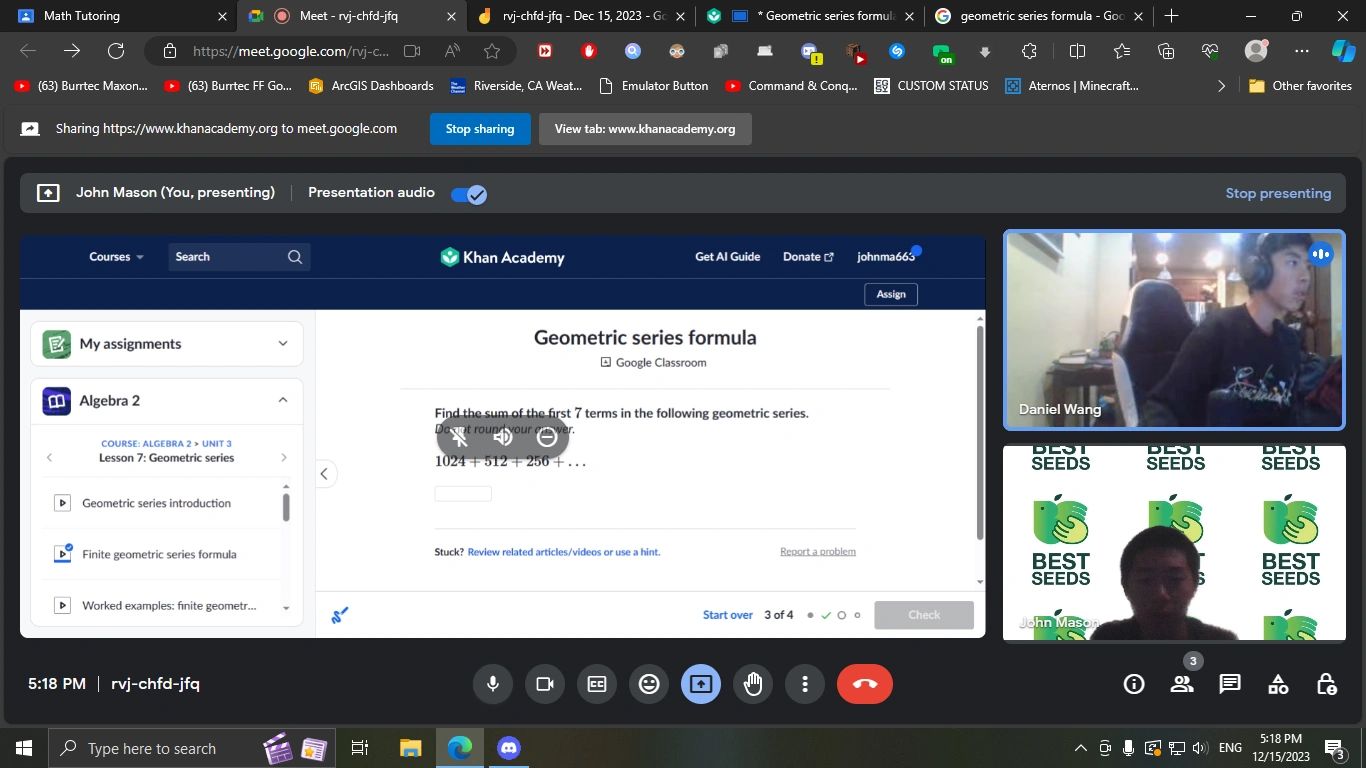 One Hour Math Tutor with John Mason